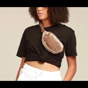 Brixton Gold Crushed Velvet Waist Pack